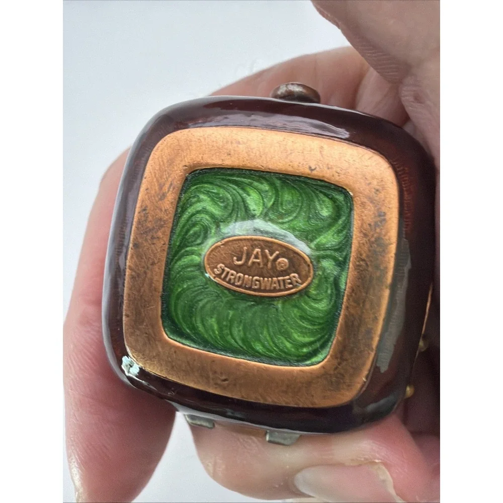 Jay Strongwater Hand Painted Trinket Box Decoration Enameled Mini  Frog